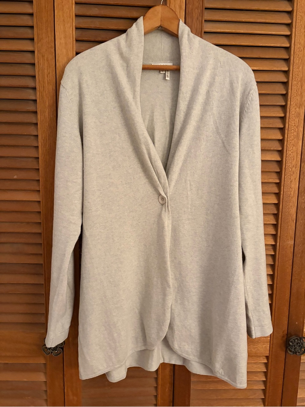 Tyler Boe oatmeal beige Women's Collar Cardigan Sweater cashmere blend Size LG